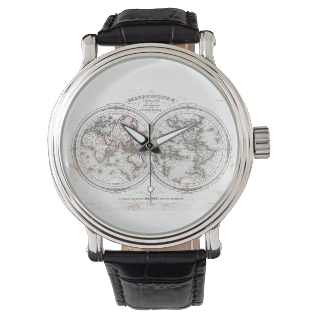 Reloj De Pulsera Mapa de época del mundo (1848) (Anverso)