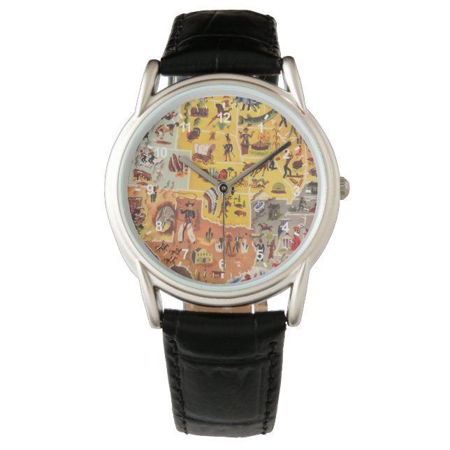 Reloj De Pulsera Mapa de Estados Unidos - Vacaciones y juego (Anverso)