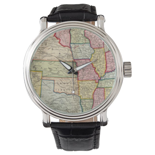 Reloj De Pulsera Mapa De Estados Unidos, Y Territorios (Anverso)