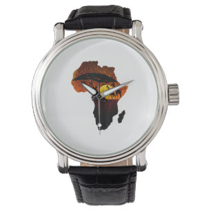 Reloj De Pulsera Mapa de jirafas de época Papá Animales del Sur Saf