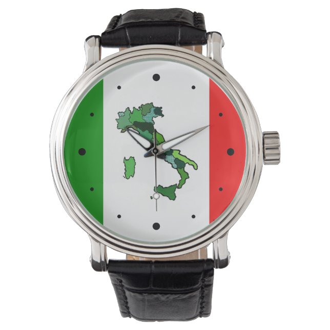Reloj De Pulsera Mapa de la bandera italiana (Anverso)