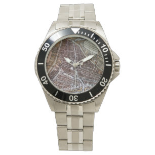 Reloj De Pulsera Mapa de la ciudad de Réplica de Rotterdam de 1652