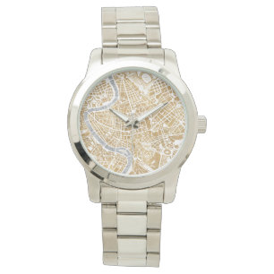 Reloj De Pulsera Mapa De La Ciudad Dorada De Roma