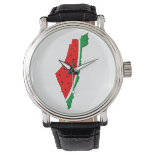 Reloj De Pulsera Mapa de Palestina sandía símbolo de la libertad