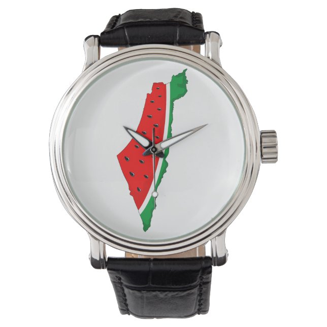 Reloj De Pulsera Mapa de Palestina sandía símbolo de la libertad (Anverso)