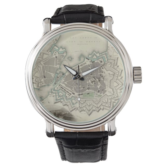 Reloj De Pulsera Mapa de Vintage de Ginebra (1841) (Anverso)