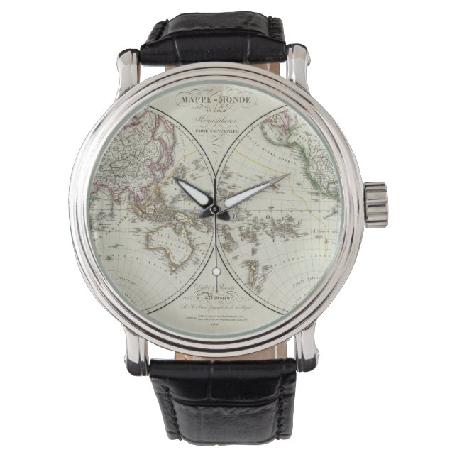 Reloj De Pulsera Mapa del Atlas de París (Anverso)