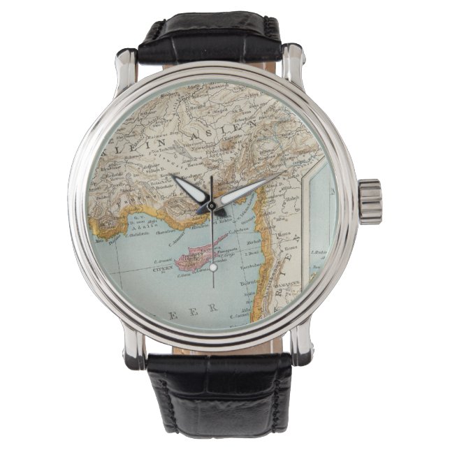 Reloj De Pulsera Mapa del Mediterráneo Oriental (Anverso)