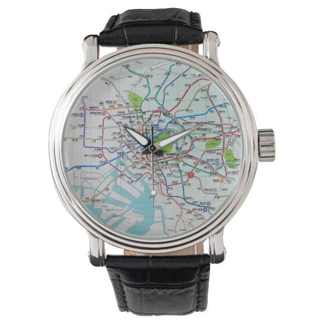 Reloj De Pulsera Mapa del metro japonés de Tokio (Anverso)