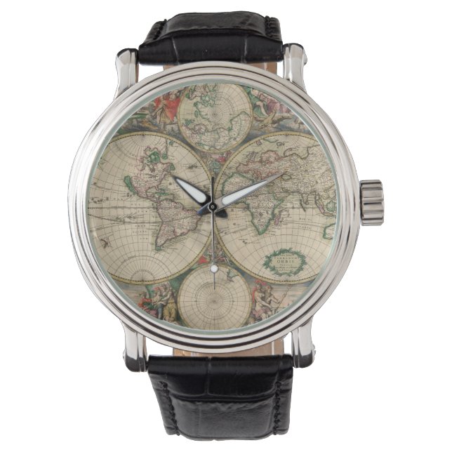 Reloj De Pulsera Mapa del Mundo Antiguo (Anverso)