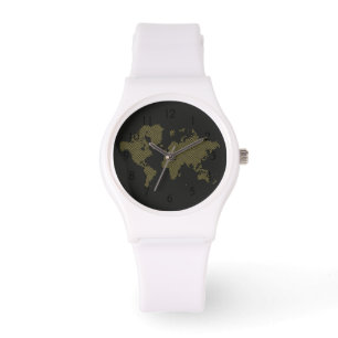 Reloj De Pulsera Mapa del mundo de Digitaces