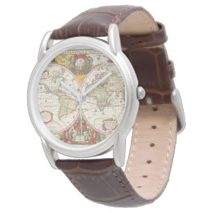Reloj De Pulsera Mapa del mundo del vintage