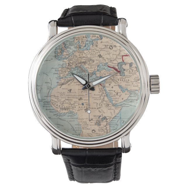 Reloj De Pulsera Mapa del mundo sobre la proyección de Mercator (Anverso)