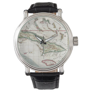 Reloj De Pulsera Mapa del vintage de Cuba y de Jamaica (1763)
