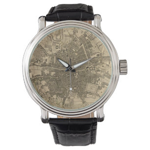 Reloj De Pulsera Mapa del vintage de Dublín Irlanda (1797)