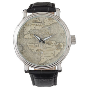 Reloj De Pulsera Mapa del vintage de las Américas (1540)