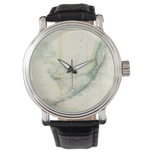 Reloj De Pulsera Mapa del vintage de las llaves de la Florida