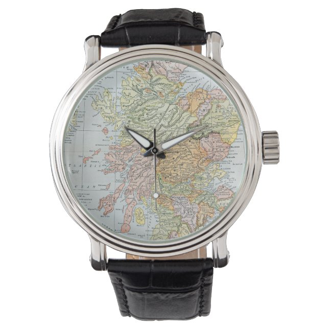 RELOJ DE PULSERA MAPA: ESCOCIA (Anverso)