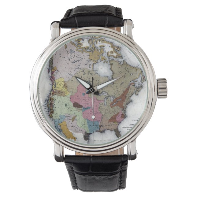 RELOJ DE PULSERA MAPA: ESTADOUNIDENSES 3 (Anverso)