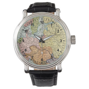 RELOJ DE PULSERA MAPA: EUROPA, 1885