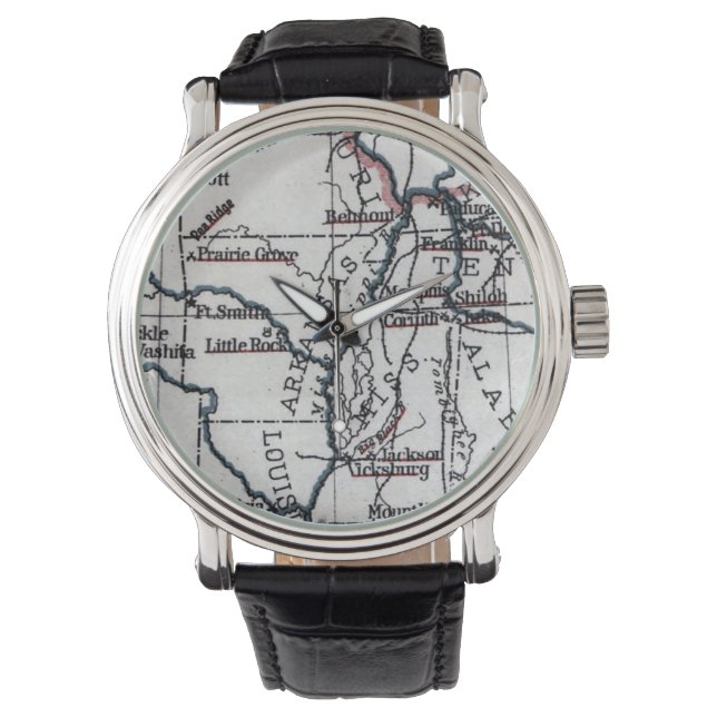 RELOJ DE PULSERA MAPA: GUERRA CIVIL, 1861 (Anverso)