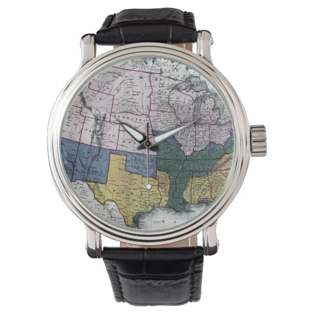 RELOJ DE PULSERA MAPA: GUERRA CIVIL, 1864 (Anverso)