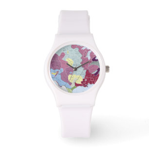 RELOJ DE PULSERA MAPA: INDIOS ESTADOUNIDENSES