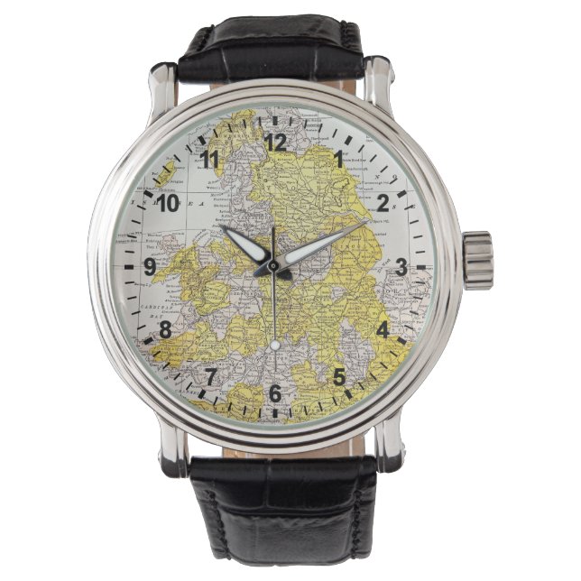 RELOJ DE PULSERA MAPA: INGLATERRA Y GALES (Anverso)
