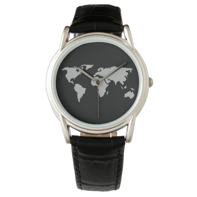 Reloj De Pulsera mapa mundial (Anverso)