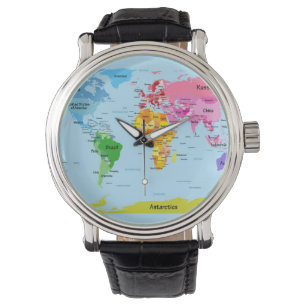 Reloj De Pulsera Mapa mundial