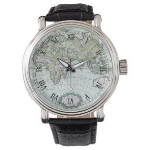 Reloj De Pulsera Mapa Mundial de Antigüedades del Siglo XVII, Frede