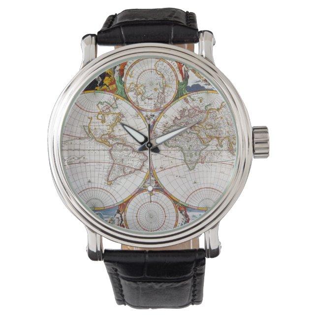 RELOJ DE PULSERA MAPA MUNDIAL, SIGLO XVII (Anverso)