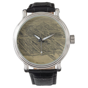 Reloj De Pulsera Mapa pictórico vintage de la isla de Coney (1906)