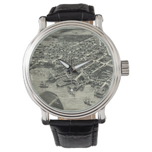 Reloj De Pulsera Mapa pintoresco de MAMÁES Edgartown (1886)
