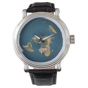 Reloj De Pulsera Mapa plano de la Tierra por encuesta geológica de 