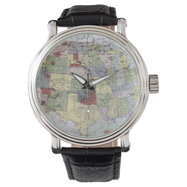 RELOJ DE PULSERA MAPA: RESERVAS, 1892 (Anverso)