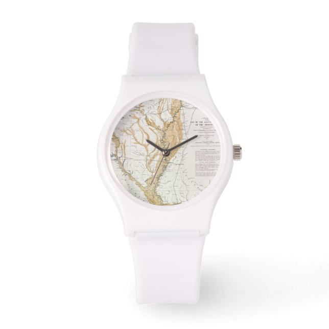 RELOJ DE PULSERA MAPA: RÍO MISSISSIPPI, 1861 (Anverso)