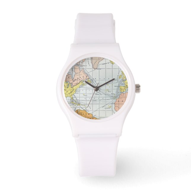 RELOJ DE PULSERA MAPA: VOYAGOS ATLÁNTICOS (Anverso)