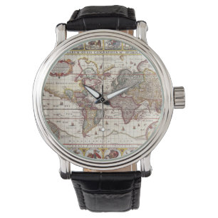 Reloj De Pulsera Mapa y caracteres Claes Janszoon Visscher del