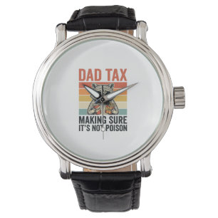 Reloj De Pulsera Mapache de impuestos para papá Diseño de camiseta