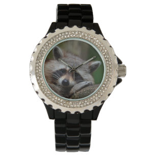Reloj De Pulsera Mapache indignantemente lindo del bebé