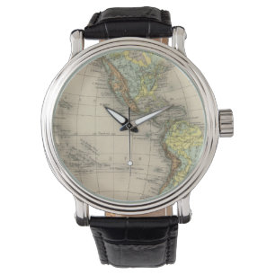 Reloj De Pulsera Mapas hipsométricos del mundo