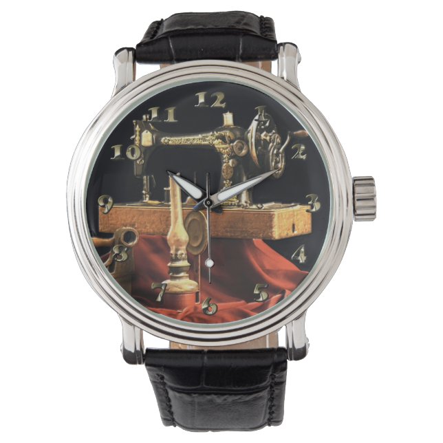 Reloj De Pulsera Máquina de coser de época (Anverso)