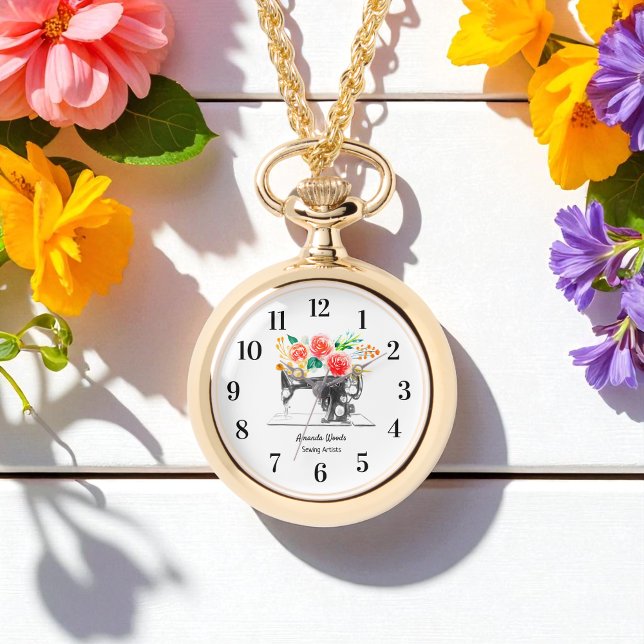 Reloj De Pulsera Máquina de coser raqueta blanco negro sastre (Subido por el creador)