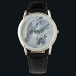 Reloj De Pulsera Mar polifónico - Azul<br><div class="desc">Mar polifónico I por Victoria Borges. Presenta una multitud de colores aplicados en remolinos,  trazos y manchas.</div>