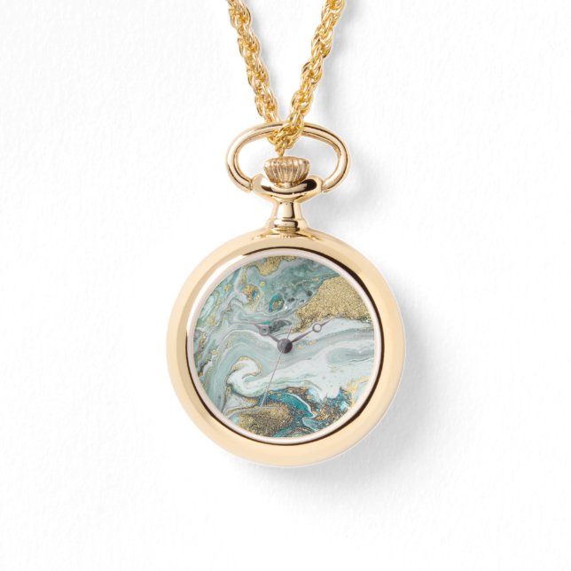 RELOJ DE PULSERA MARBLE AZUL OPAL SPARKLE 2 BAND WATCH (Anverso)