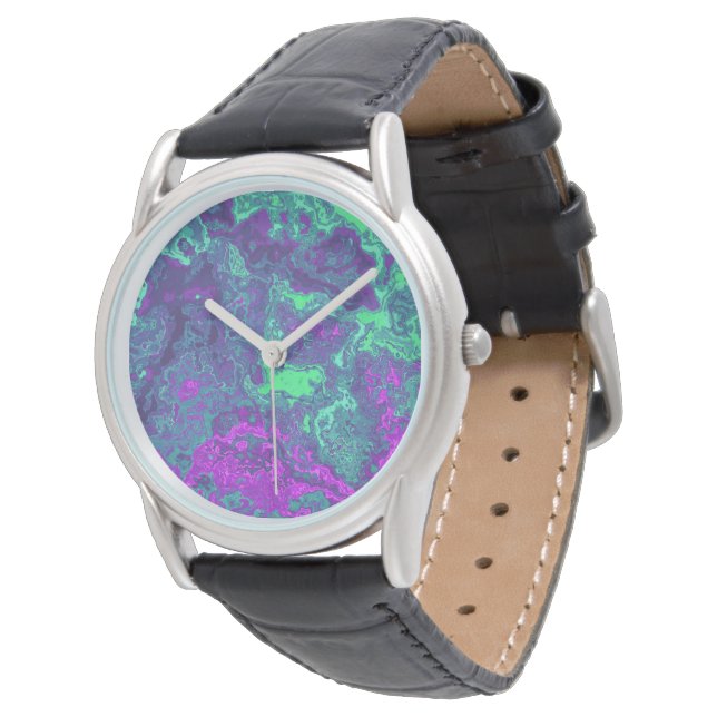 Reloj De Pulsera Marbled Neon  (Angular)