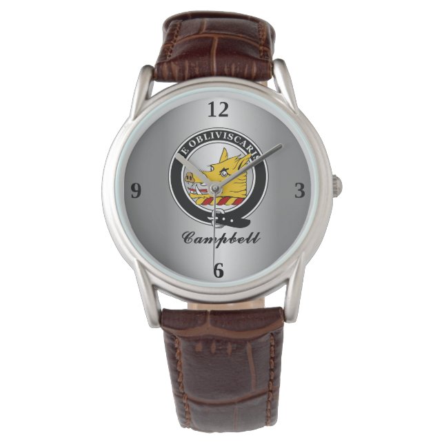 Reloj De Pulsera Marca Campbell Clan Personalizada (Anverso)