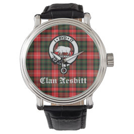 Reloj De Pulsera Marca de Escudo Nesbitt de clan y Tartán personali