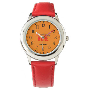 RELOJ DE PULSERA MARCA DE NARANJA OSCURO ROJO DE PERSONALIZABLE MOD